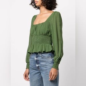 REFORMATION Hearth Smock Long-Sleeve Top Size 4